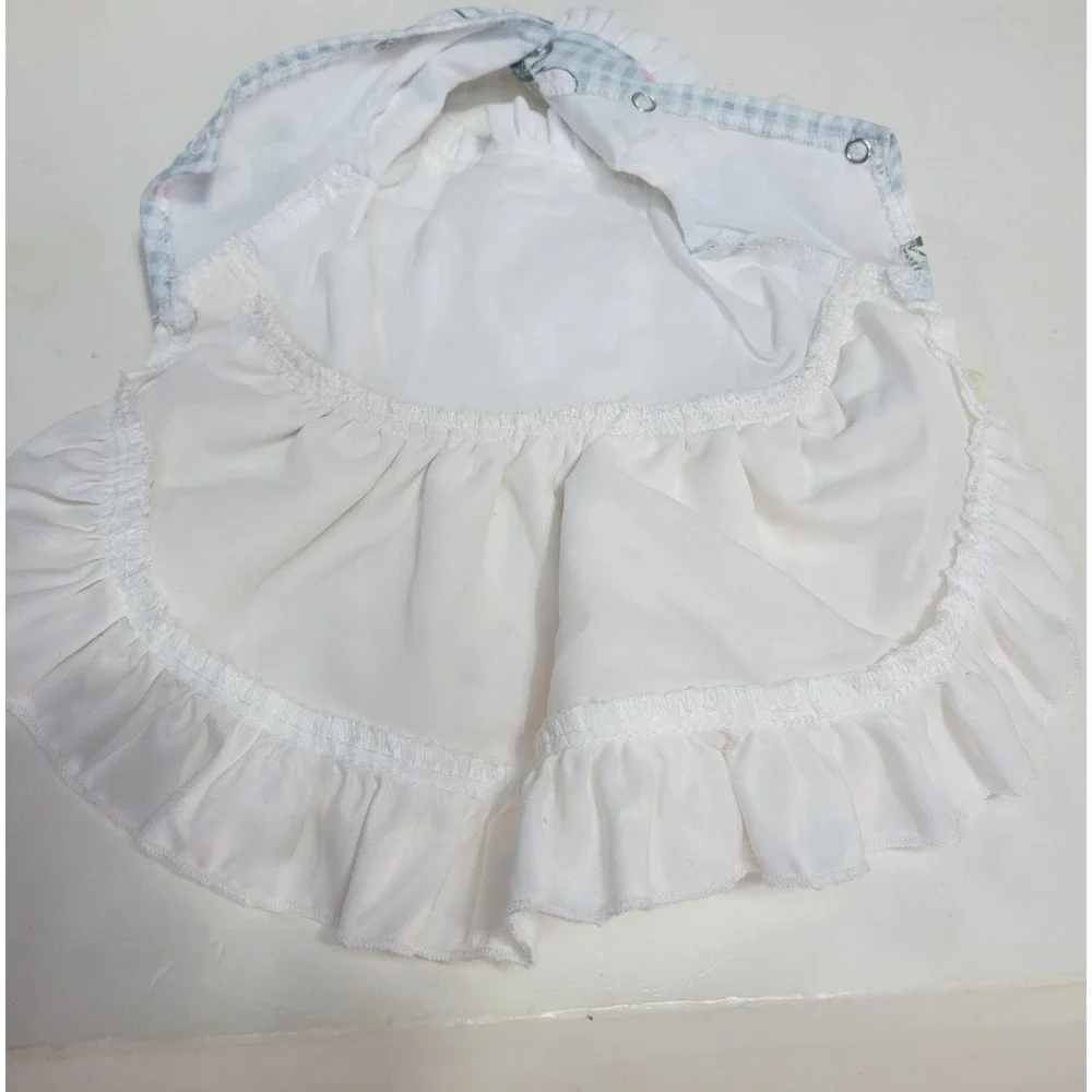 Dog or cat Pastel Bunny Embroidered Tiered Ruffle Pet apparel‎ Dress Small